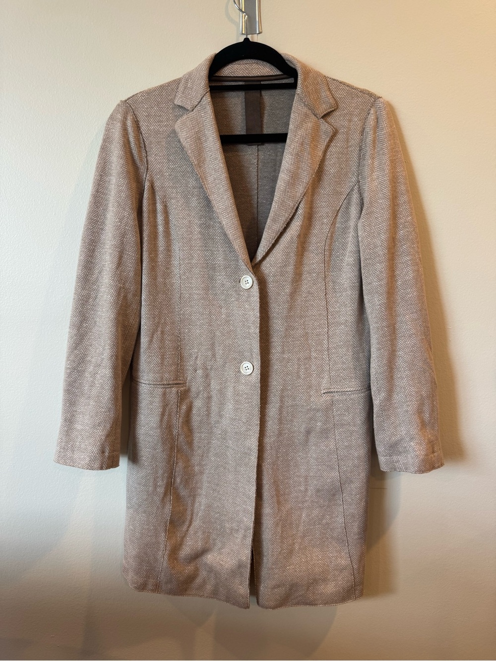 Eleventy Beige Long Tailored Coat